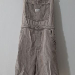 Levi's womens gray shortalls with adjustable strap